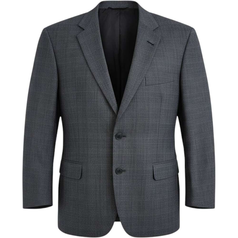 Brooks Brothers Blazer 46R Suit Jacket Gray Plaid Brooksease Regular 2 Button